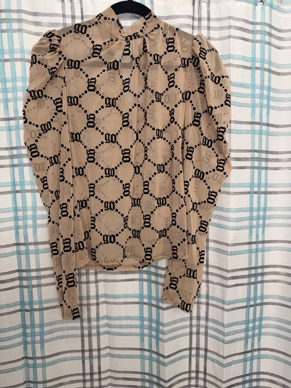 Beige Graphic-Print Women's Skirt